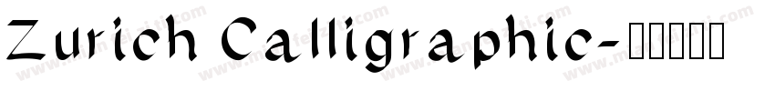 Zurich Calligraphic字体转换